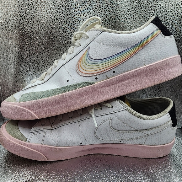 Nike Other - Nike Blazer Low '77 Men's 10.5 Sneakers White Pink Shoes DD3034-100 LGTBQ+